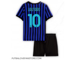 Inter Milan Lautaro Martinez #10 Domáci Detský futbalový dres 2025-26 Krátky Rukáv (+ trenírky)
